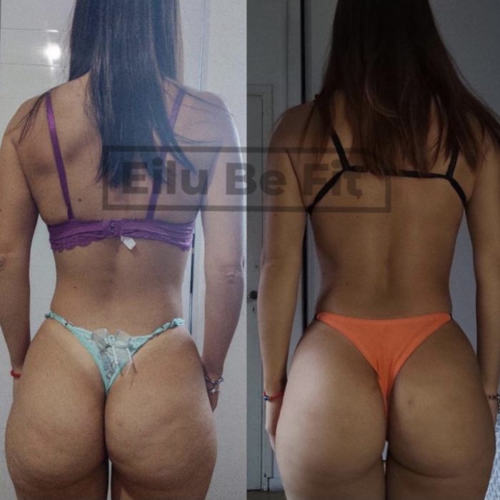 Personas con sus cambios físicos. Imagen del antes y después.